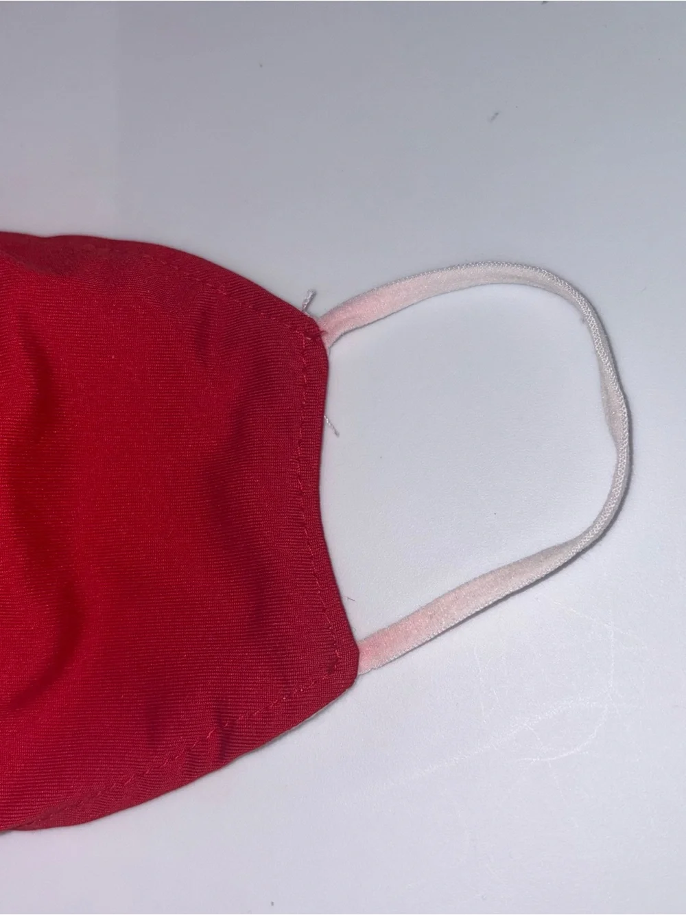 Stretchy Red & White Reusable Face Mask